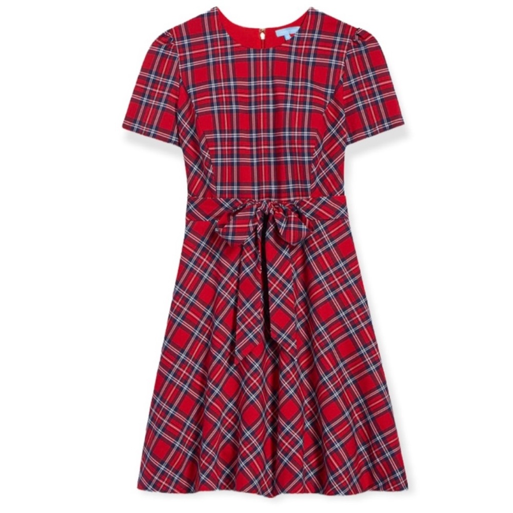 Draper James Short Sleeve Bow Waist Love Circle Dress - 6 - Picture 3 of 3